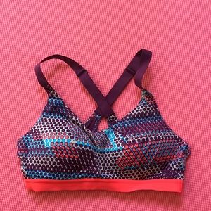 Victoria’s Secret sports bra, 34B.